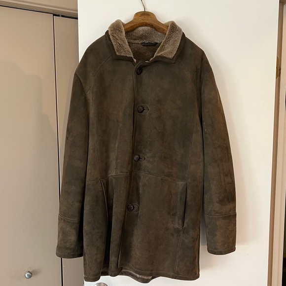 Men’s shearling fur coat - Picture 3 of 16